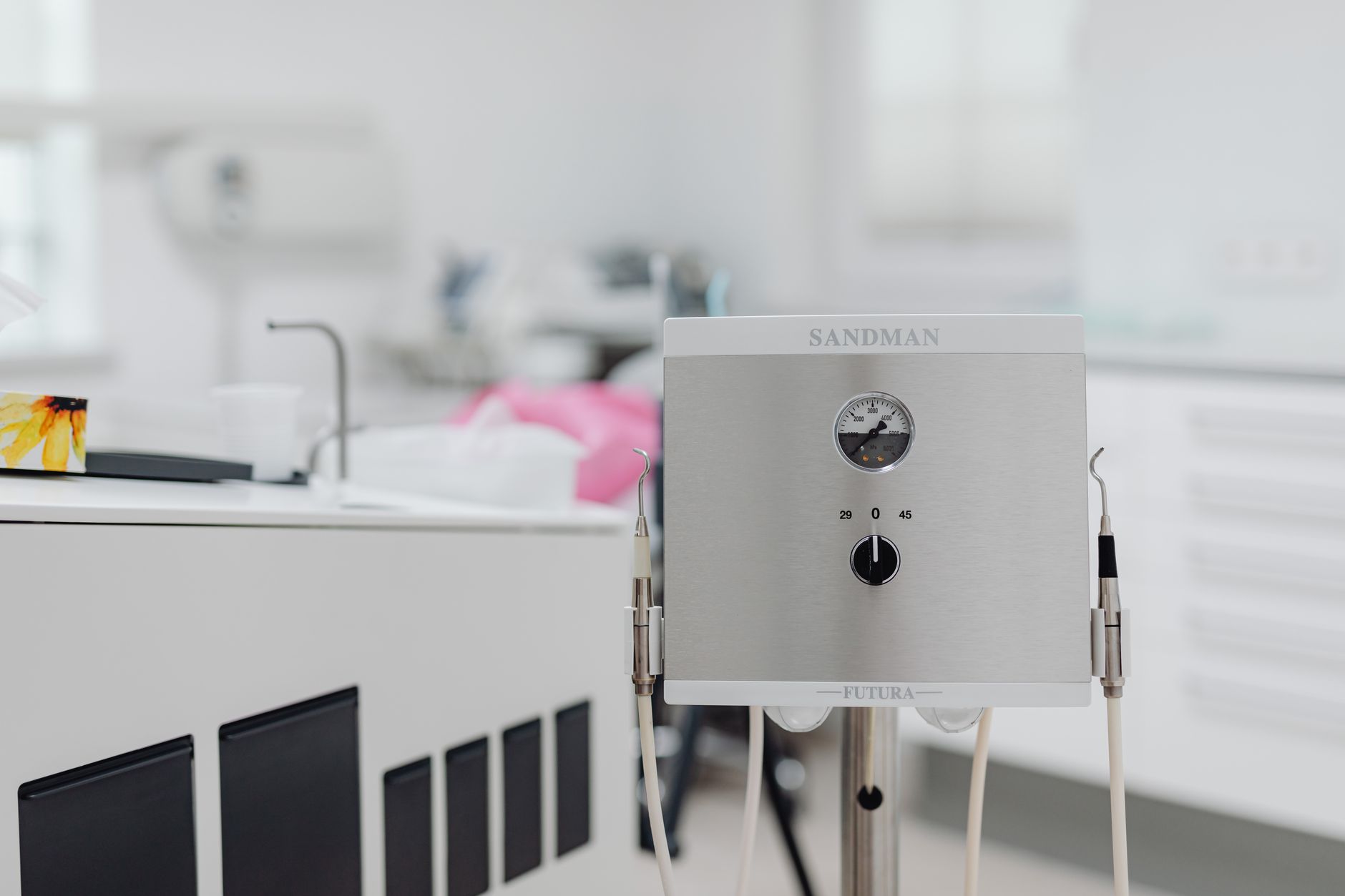 Close-up of advanced dental equipment in a modern clinic in Izmir, showcasing professionalism.