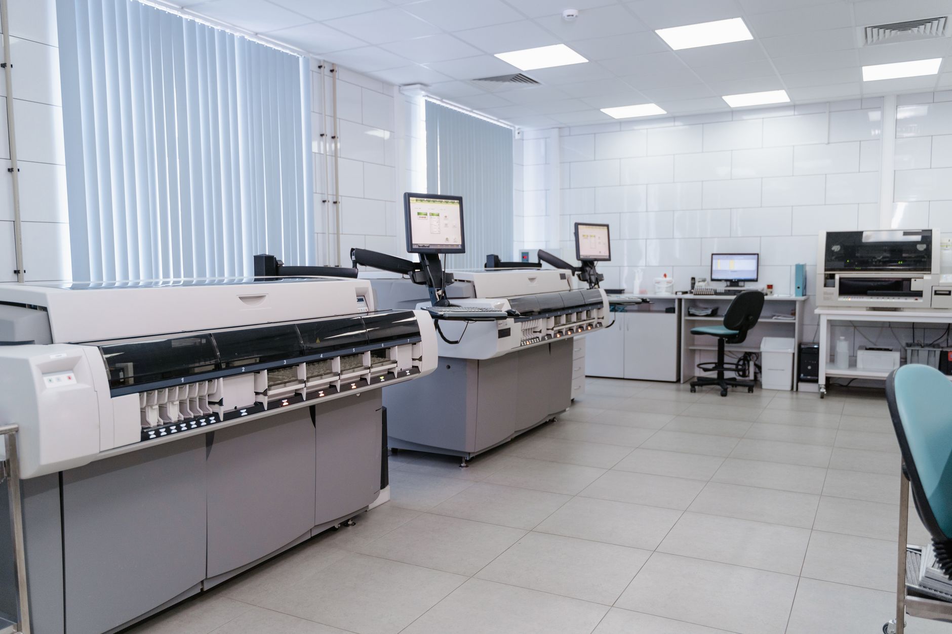 State-of-the-art embryology lab featuring advanced equipment and workstations for research.